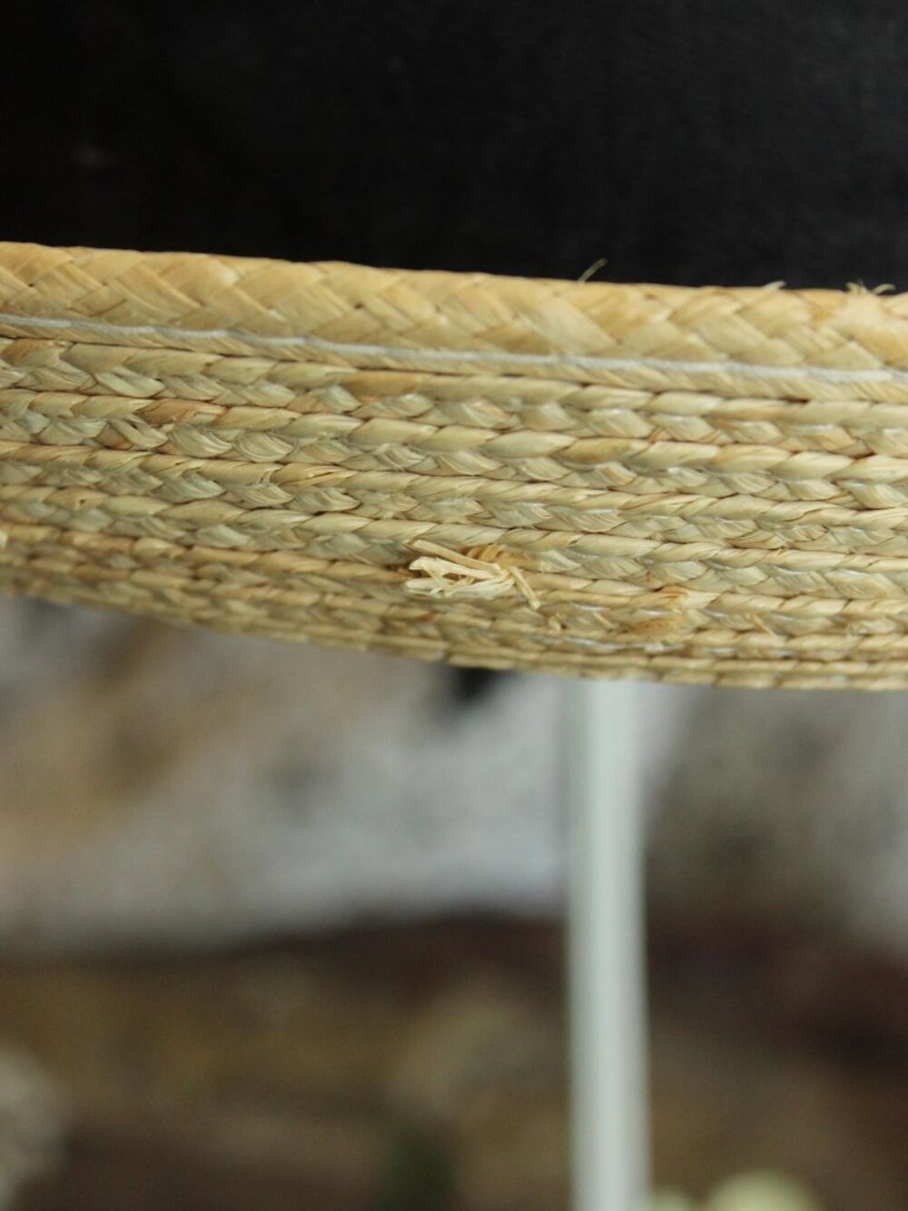 Vintage 1990s 2000s Hat, Scala Straw Wide Brimmed Sunhat with Black Ribbon, Mill - Picture 5 of 14